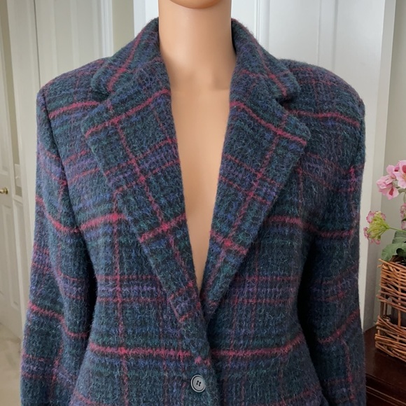 Vintage Woolrich Women’s Wool Mohair Plaid Jacket Made in USA - Picture 4 of 14